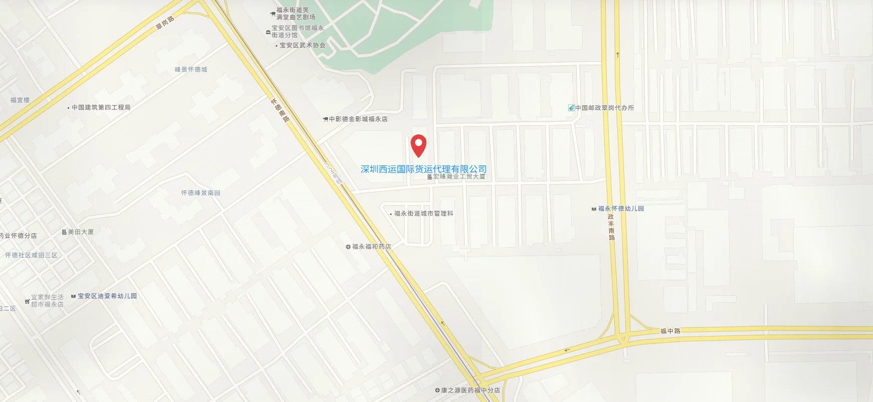 深圳仓附近位置示意图